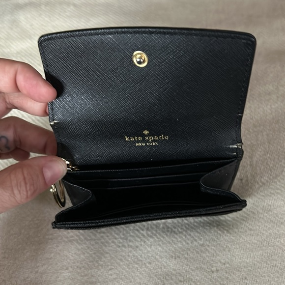 Black Kate Spade card holder with ID window - Picture 3 of 5